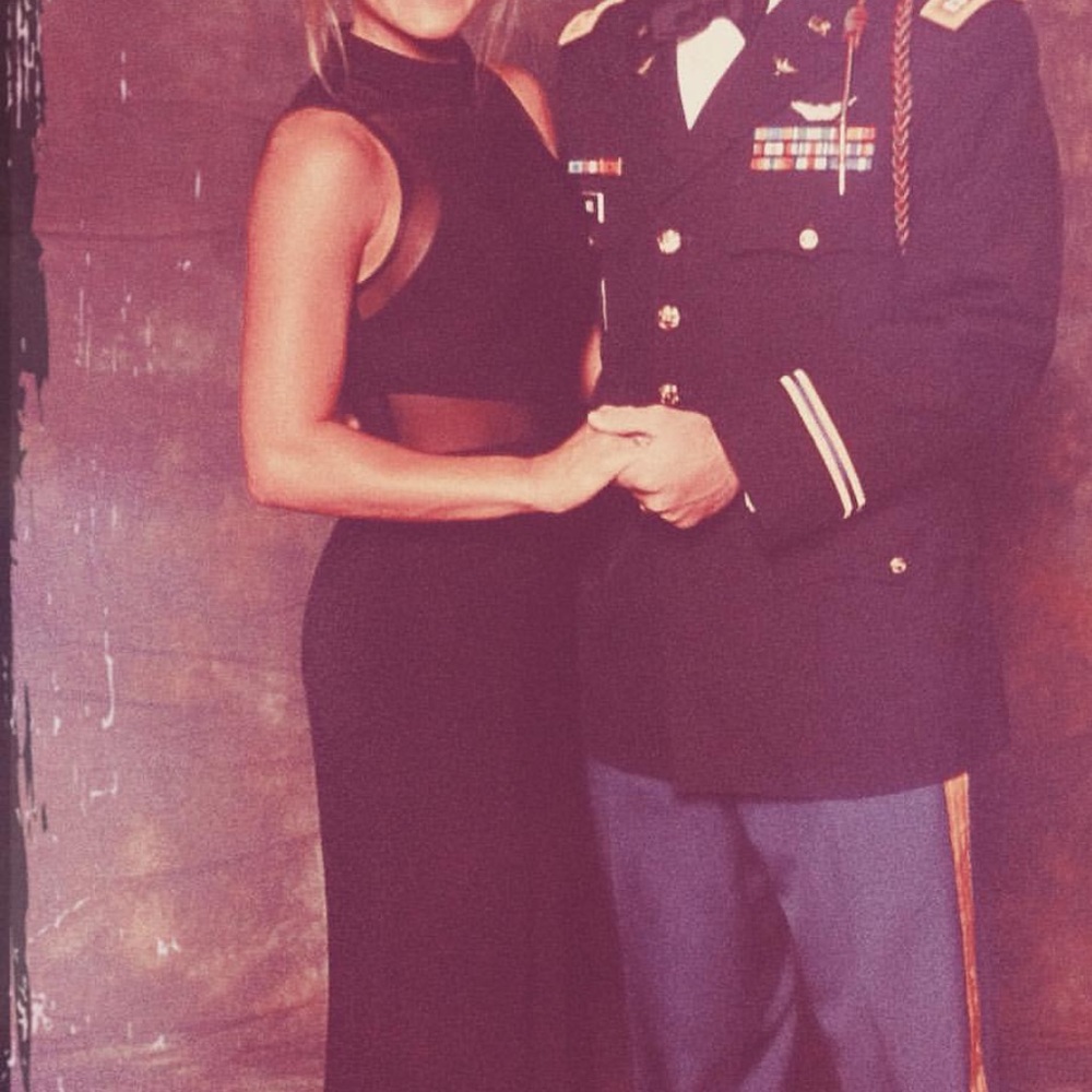 Black military ball gown formal wedding dress